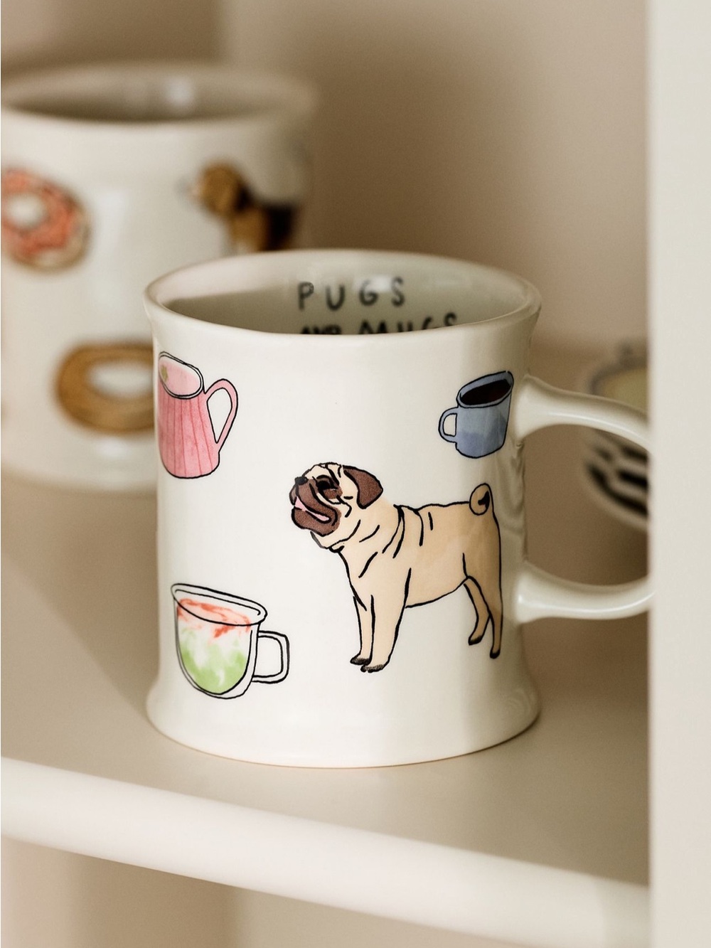 Anthropologie Dog Stoneware Mug